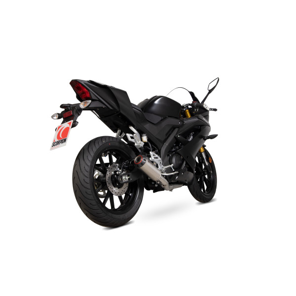 Scorpion Exhaust Yamaha YZF-R125 2019 - 2020 Red Power Full System Titanium Sleeve